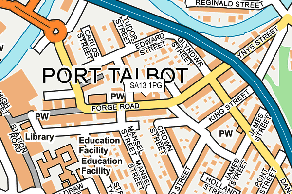 SA13 1PG map - OS OpenMap – Local (Ordnance Survey)
