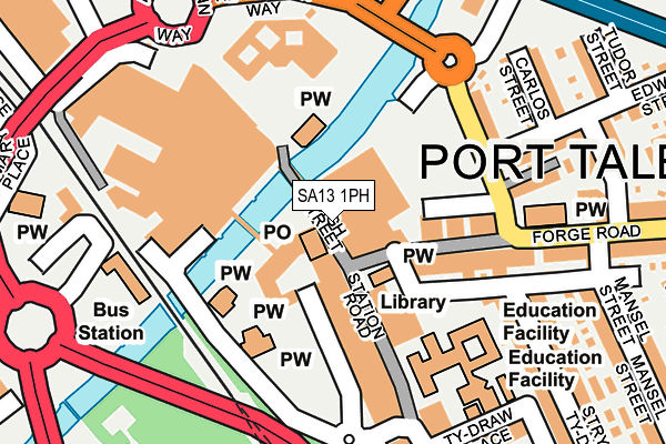SA13 1PH map - OS OpenMap – Local (Ordnance Survey)