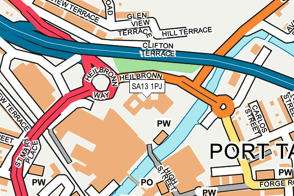 SA13 1PJ map - OS OpenMap – Local (Ordnance Survey)