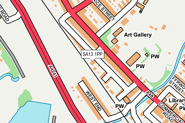 SA13 1PP map - OS OpenMap – Local (Ordnance Survey)