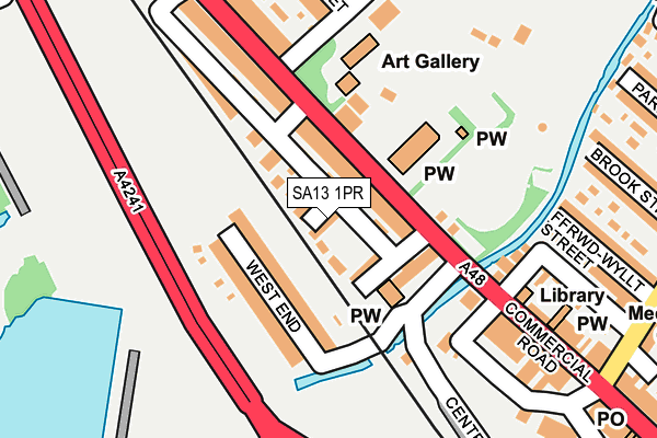 SA13 1PR map - OS OpenMap – Local (Ordnance Survey)