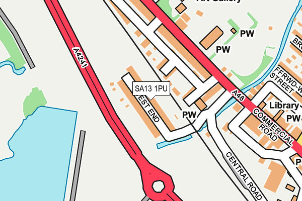 SA13 1PU map - OS OpenMap – Local (Ordnance Survey)