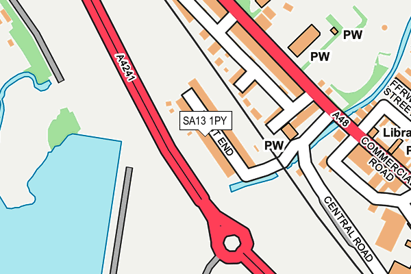 SA13 1PY map - OS OpenMap – Local (Ordnance Survey)