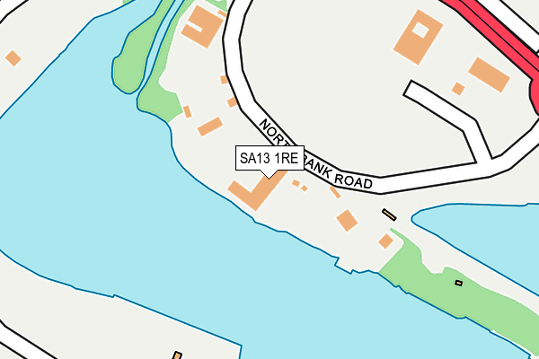 SA13 1RE map - OS OpenMap – Local (Ordnance Survey)