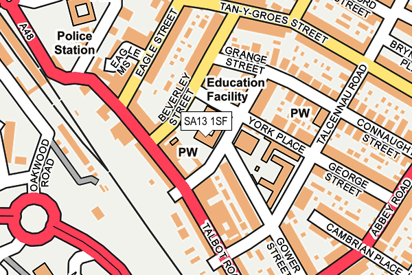 SA13 1SF map - OS OpenMap – Local (Ordnance Survey)