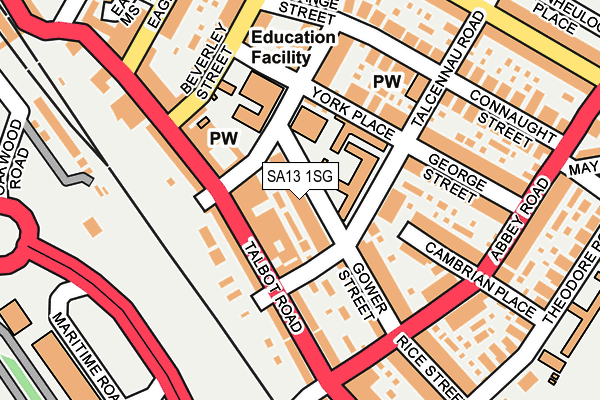 SA13 1SG map - OS OpenMap – Local (Ordnance Survey)