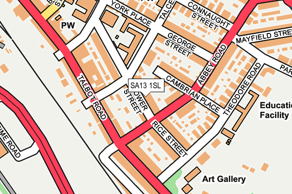 SA13 1SL map - OS OpenMap – Local (Ordnance Survey)