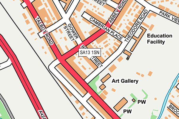 SA13 1SN map - OS OpenMap – Local (Ordnance Survey)