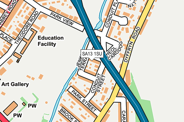 SA13 1SU map - OS OpenMap – Local (Ordnance Survey)