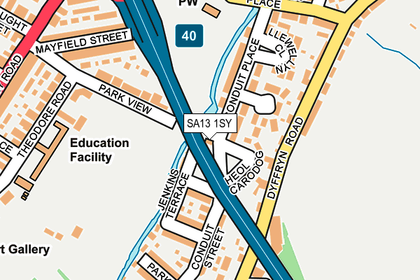 SA13 1SY map - OS OpenMap – Local (Ordnance Survey)