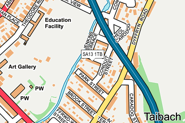 SA13 1TB map - OS OpenMap – Local (Ordnance Survey)