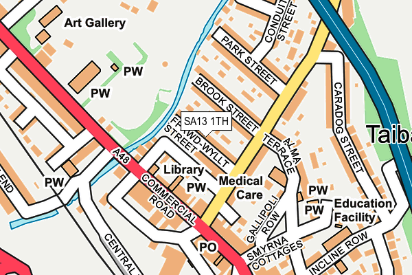 SA13 1TH map - OS OpenMap – Local (Ordnance Survey)