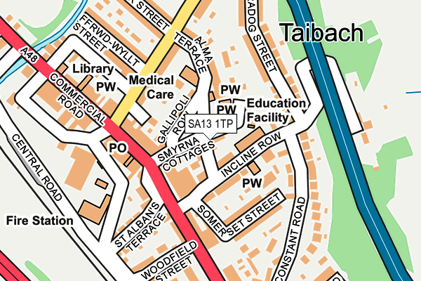 SA13 1TP map - OS OpenMap – Local (Ordnance Survey)