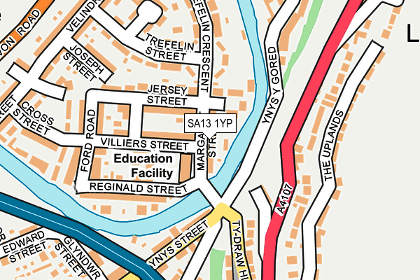 SA13 1YP map - OS OpenMap – Local (Ordnance Survey)