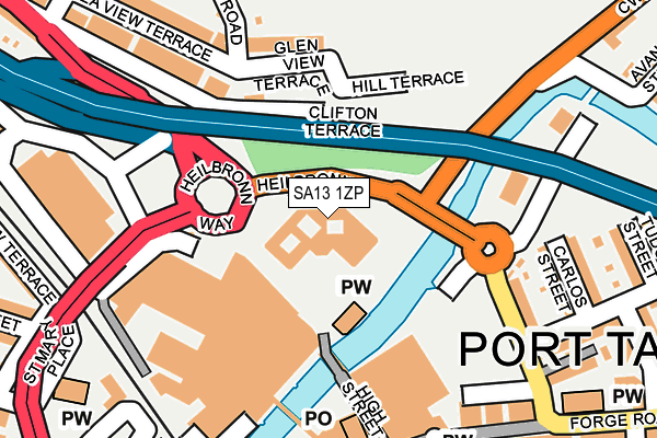 SA13 1ZP map - OS OpenMap – Local (Ordnance Survey)