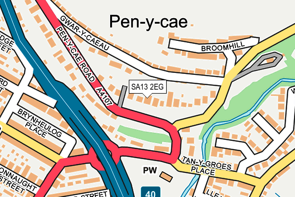 SA13 2EG map - OS OpenMap – Local (Ordnance Survey)