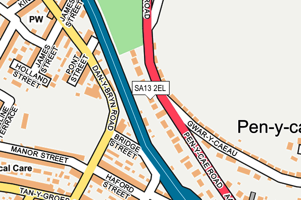 SA13 2EL map - OS OpenMap – Local (Ordnance Survey)