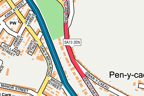 SA13 2EN map - OS OpenMap – Local (Ordnance Survey)