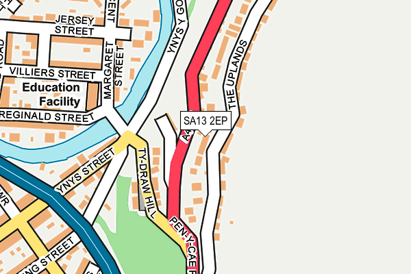 SA13 2EP map - OS OpenMap – Local (Ordnance Survey)