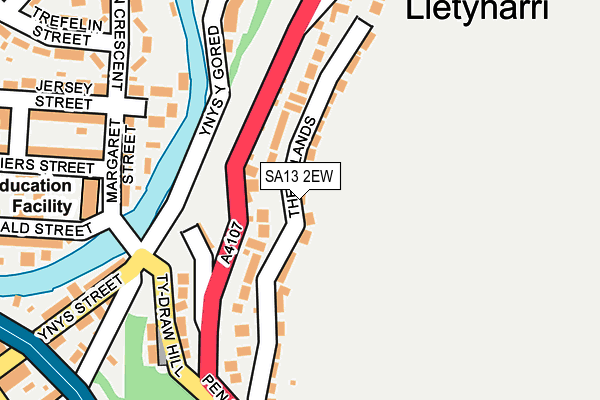 SA13 2EW map - OS OpenMap – Local (Ordnance Survey)