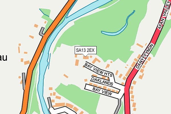 SA13 2EX map - OS OpenMap – Local (Ordnance Survey)