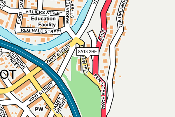 SA13 2HE map - OS OpenMap – Local (Ordnance Survey)