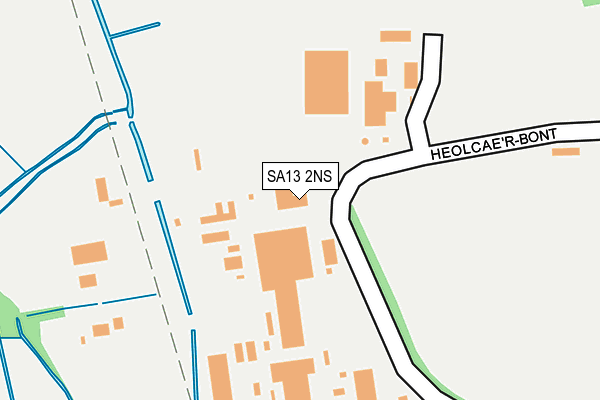 SA13 2NS map - OS OpenMap – Local (Ordnance Survey)