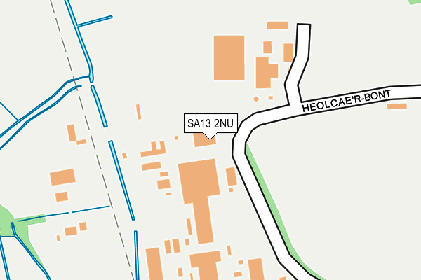 SA13 2NU map - OS OpenMap – Local (Ordnance Survey)