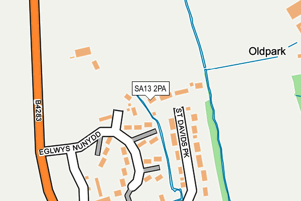 SA13 2PA map - OS OpenMap – Local (Ordnance Survey)