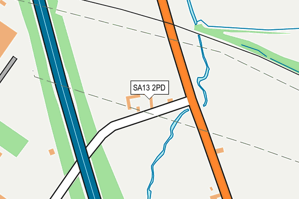 SA13 2PD map - OS OpenMap – Local (Ordnance Survey)