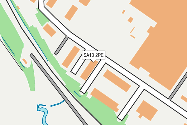 SA13 2PE map - OS OpenMap – Local (Ordnance Survey)