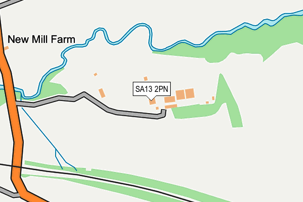 SA13 2PN map - OS OpenMap – Local (Ordnance Survey)