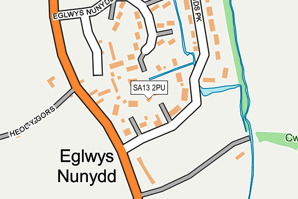 SA13 2PU map - OS OpenMap – Local (Ordnance Survey)