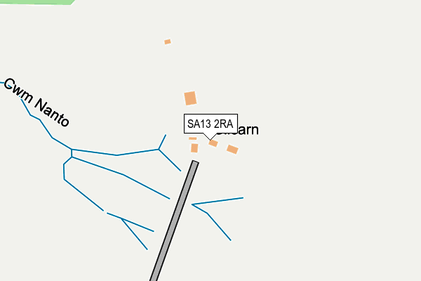 SA13 2RA map - OS OpenMap – Local (Ordnance Survey)