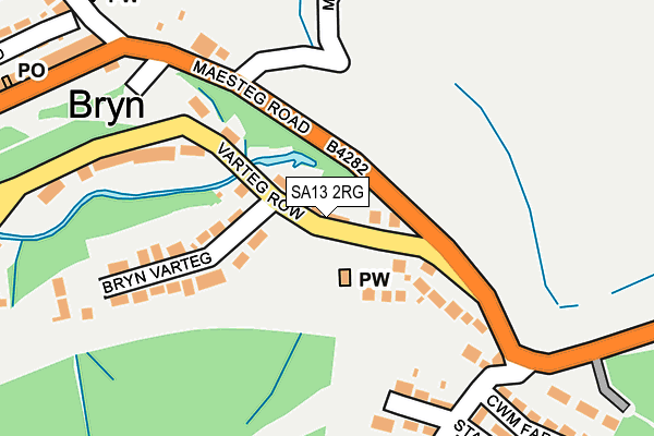 SA13 2RG map - OS OpenMap – Local (Ordnance Survey)