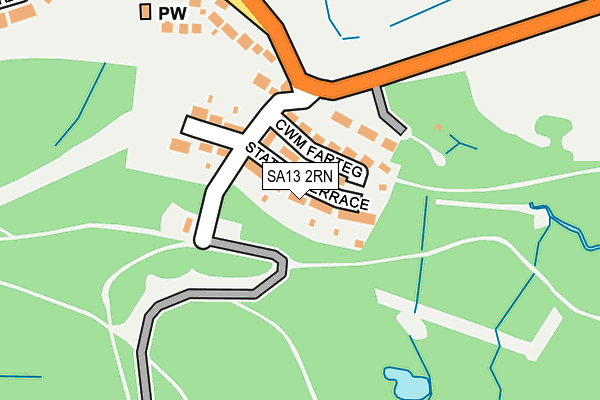 SA13 2RN map - OS OpenMap – Local (Ordnance Survey)