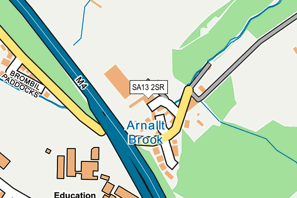 SA13 2SR map - OS OpenMap – Local (Ordnance Survey)