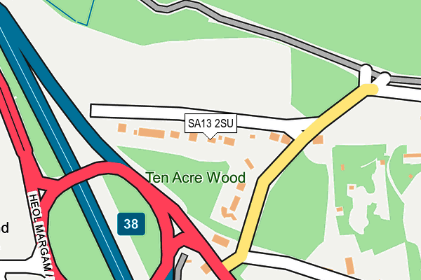 SA13 2SU map - OS OpenMap – Local (Ordnance Survey)