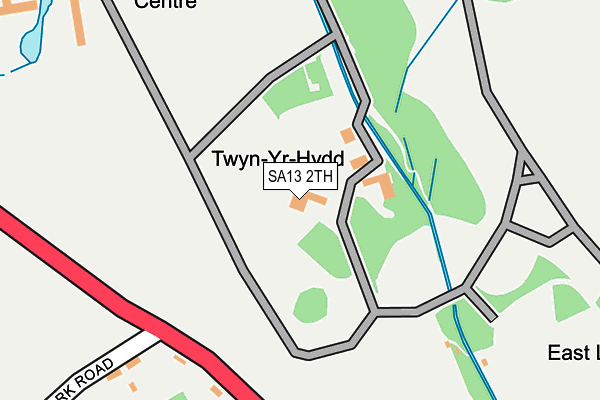 SA13 2TH map - OS OpenMap – Local (Ordnance Survey)