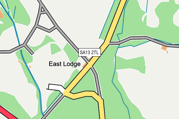 SA13 2TL map - OS OpenMap – Local (Ordnance Survey)