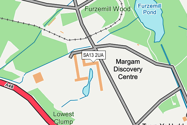 SA13 2UA map - OS OpenMap – Local (Ordnance Survey)