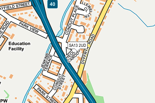 SA13 2UD map - OS OpenMap – Local (Ordnance Survey)