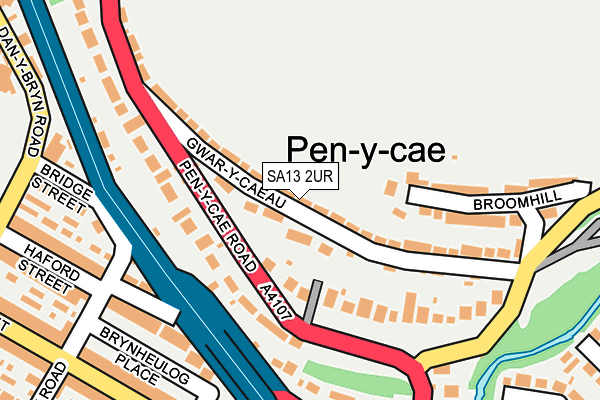 SA13 2UR map - OS OpenMap – Local (Ordnance Survey)