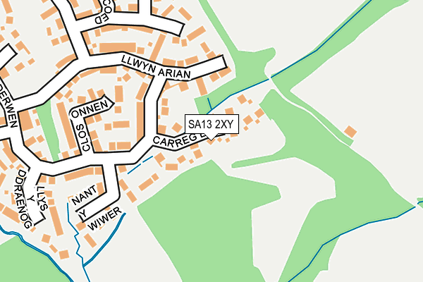 SA13 2XY map - OS OpenMap – Local (Ordnance Survey)