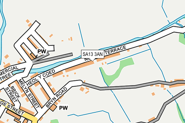 SA13 3AN map - OS OpenMap – Local (Ordnance Survey)