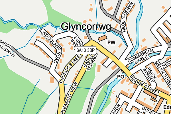 SA13 3BP map - OS OpenMap – Local (Ordnance Survey)