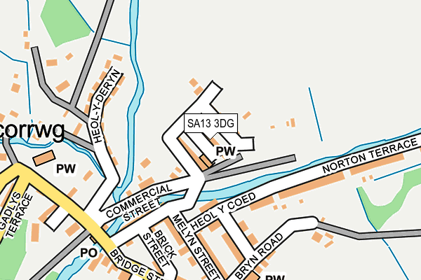 SA13 3DG map - OS OpenMap – Local (Ordnance Survey)