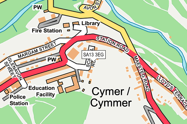 SA13 3EG map - OS OpenMap – Local (Ordnance Survey)