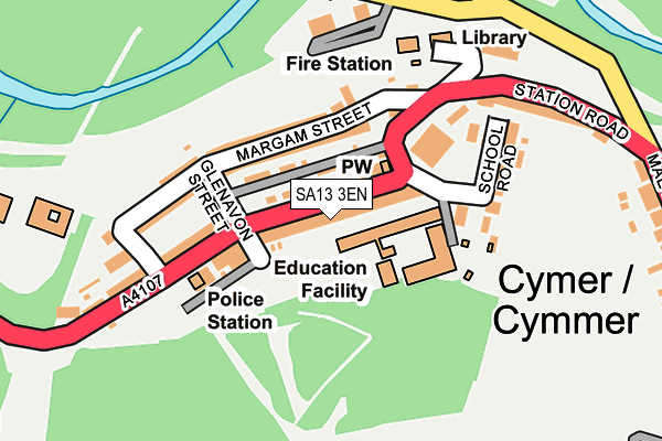 SA13 3EN map - OS OpenMap – Local (Ordnance Survey)