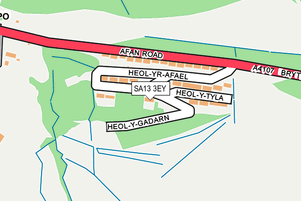 SA13 3EY map - OS OpenMap – Local (Ordnance Survey)